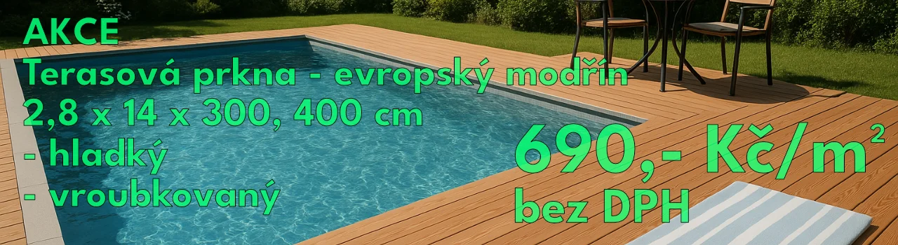 akce slevy terasová prkna modřín